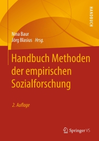 Cover image: Handbuch Methoden der empirischen Sozialforschung 2nd edition 9783658213077