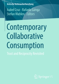 Imagen de portada: Contemporary Collaborative Consumption 9783658213459