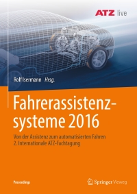 Cover image: Fahrerassistenzsysteme 2016 9783658214432