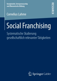 Imagen de portada: Social Franchising 9783658215033