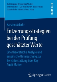 Cover image: Entzerrungsstrategien bei der Prüfung geschätzter Werte 9783658216023