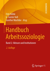 Cover image: Handbuch Arbeitssoziologie 2nd edition 9783658217037