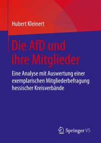 Cover image: Die AfD und ihre Mitglieder 9783658217150