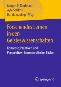Cover image: Forschendes Lernen in den Geisteswissenschaften 9783658217372