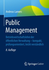 Cover image: Public Management 8th edition 9783658218065