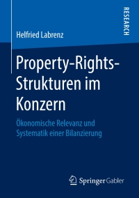 Imagen de portada: Property-Rights-Strukturen im Konzern 9783658218423