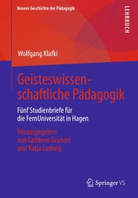 Imagen de portada: Geisteswissenschaftliche Pädagogik 9783658219291