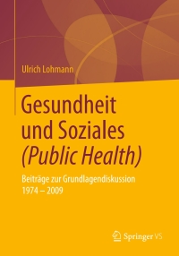 Titelbild: Gesundheit und Soziales (Public Health) 9783658220525