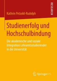 Titelbild: Studienerfolg und Hochschulbindung 9783658220600