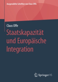 Omslagafbeelding: Staatskapazität und Europäische Integration 9783658222666
