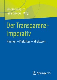 Cover image: Der Transparenz-Imperativ 9783658222932