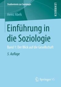 Cover image: Einführung in die Soziologie 5th edition 9783658224714