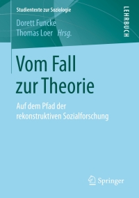 Imagen de portada: Vom Fall zur Theorie 9783658225438