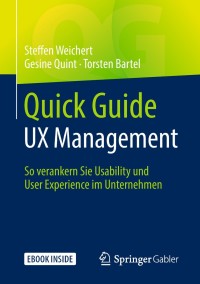Imagen de portada: Quick Guide UX Management 9783658225940