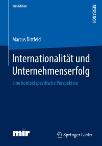 Cover image: Internationalität und Unternehmenserfolg 9783658226572