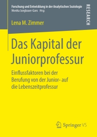 Imagen de portada: Das Kapital der Juniorprofessur 9783658227258