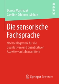 Cover image: Die sensorische Fachsprache 9783658228132