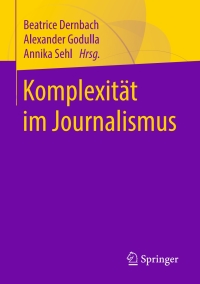 Imagen de portada: Komplexität im Journalismus 9783658228590