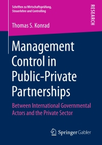 Cover image: Management Control in Public-Private Partnerships 9783658228675