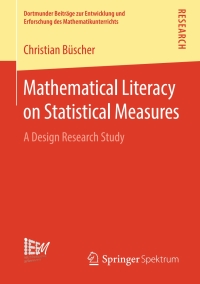 Cover image: Mathematical Literacy on Statistical Measures 9783658230685