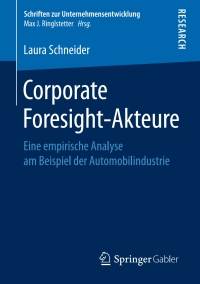 Cover image: Corporate Foresight-Akteure 9783658230838
