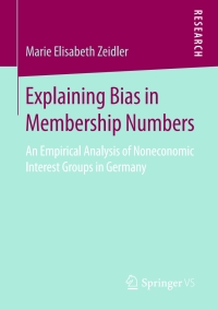 Imagen de portada: Explaining Bias in Membership Numbers 9783658230913