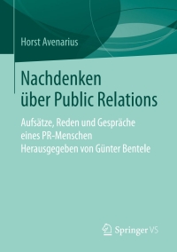 Cover image: Nachdenken über Public Relations 9783658236120