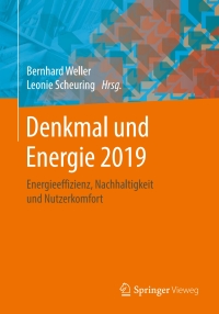 Cover image: Denkmal und Energie 2019 9783658236366
