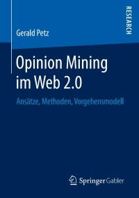 Imagen de portada: Opinion Mining im Web 2.0 9783658238001