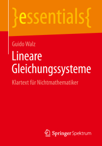 Cover image: Lineare Gleichungssysteme 9783658238544