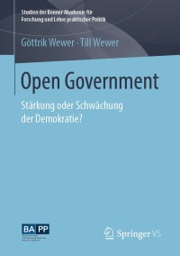 Imagen de portada: Open Government 9783658240066