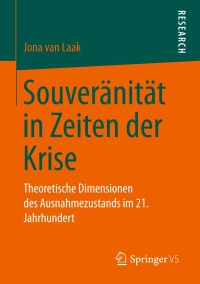 Cover image: Souveränität in Zeiten der Krise 9783658240219