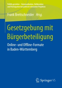 Cover image: Gesetzgebung mit Bürgerbeteiligung 9783658241438