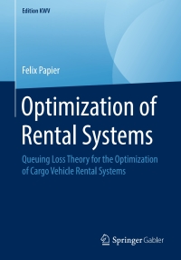 Imagen de portada: Optimization of Rental Systems 9783658243128