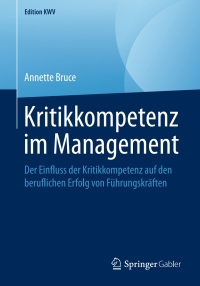 Cover image: Kritikkompetenz im Management 9783658243678