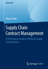 Cover image: Supply Chain Contract Management 9783658243814