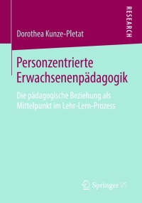 Cover image: Personzentrierte Erwachsenenpädagogik 9783658245443