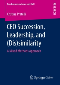 Cover image: CEO Succession, Leadership, and (Dis)similarity 9783658248185