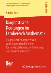 Cover image: Diagnostische Deutungen im Lernbereich Mathematik 9783658248703