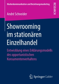 صورة الغلاف: Showrooming im stationären Einzelhandel 9783658249632