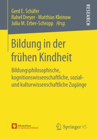 Cover image: Bildung in der frühen Kindheit 9783658250041