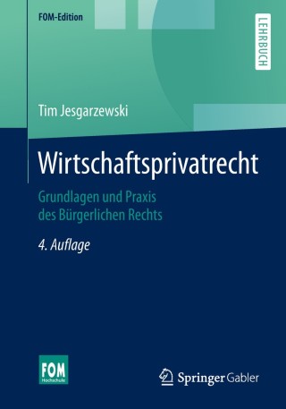 Cover image: Wirtschaftsprivatrecht 4th edition 9783658250652
