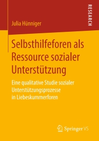 Cover image: Selbsthilfeforen als Ressource sozialer Unterstützung 9783658251659