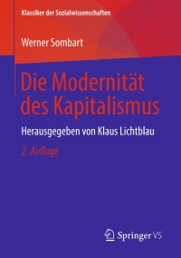 Imagen de portada: Die Modernität des Kapitalismus 2nd edition 9783658254032