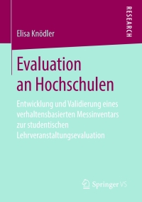 Cover image: Evaluation an Hochschulen 9783658255527