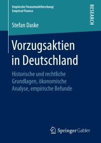 Imagen de portada: Vorzugsaktien in Deutschland 9783658257750
