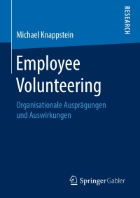 Cover image: Employee Volunteering 9783658258603