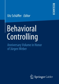Imagen de portada: Behavioral Controlling 9783658259822