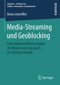 Cover image: Media-Streaming und Geoblocking 9783658260828