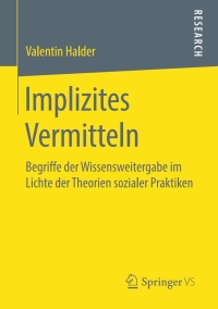 Cover image: Implizites Vermitteln 9783658261085